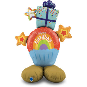 Balon Cutie Happy Birthday cu Aer, 119 cm