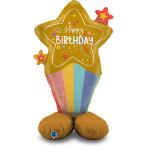 Balon Cutie Happy Birthday cu Aer, 119 cm